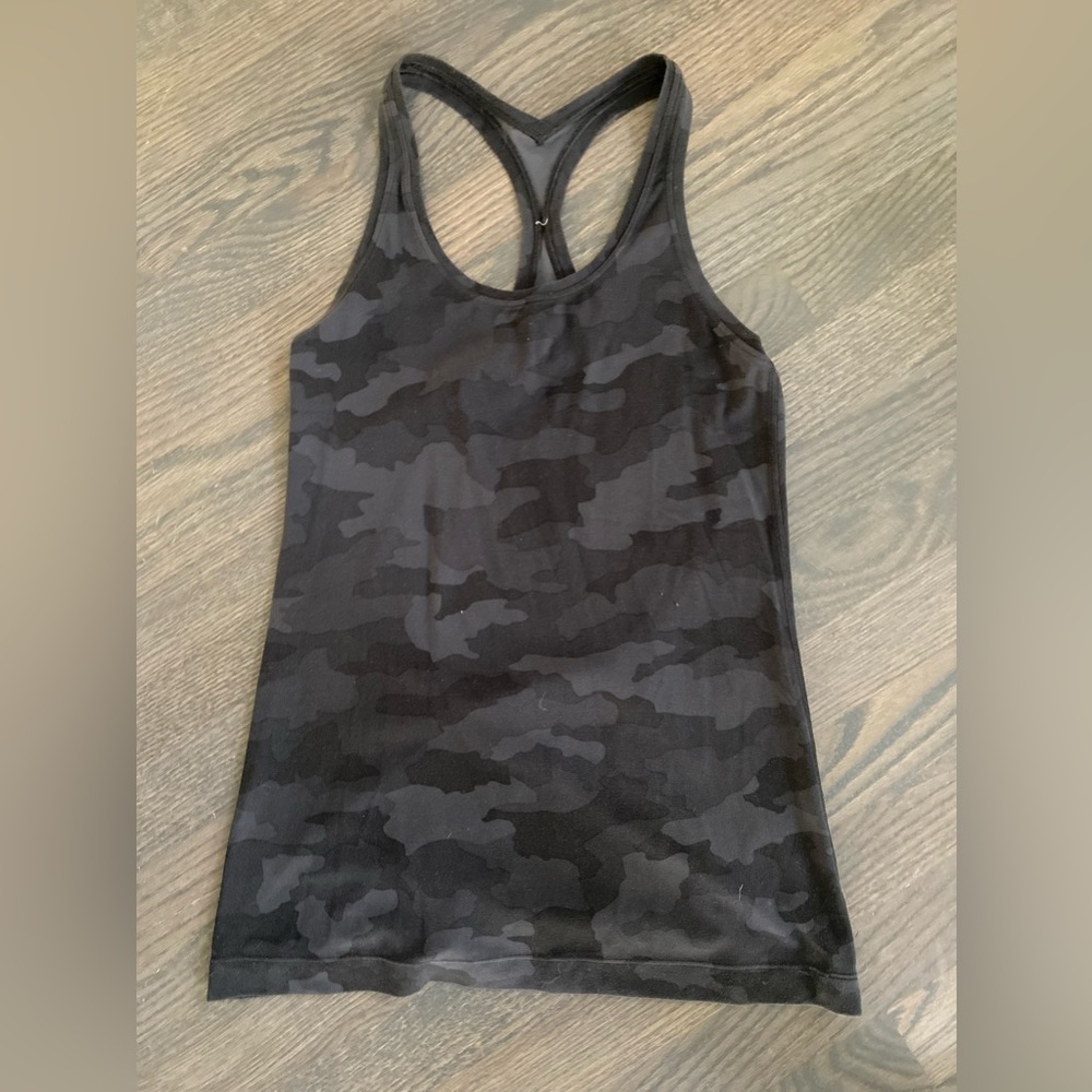 Black camo tank from lululemon size 4